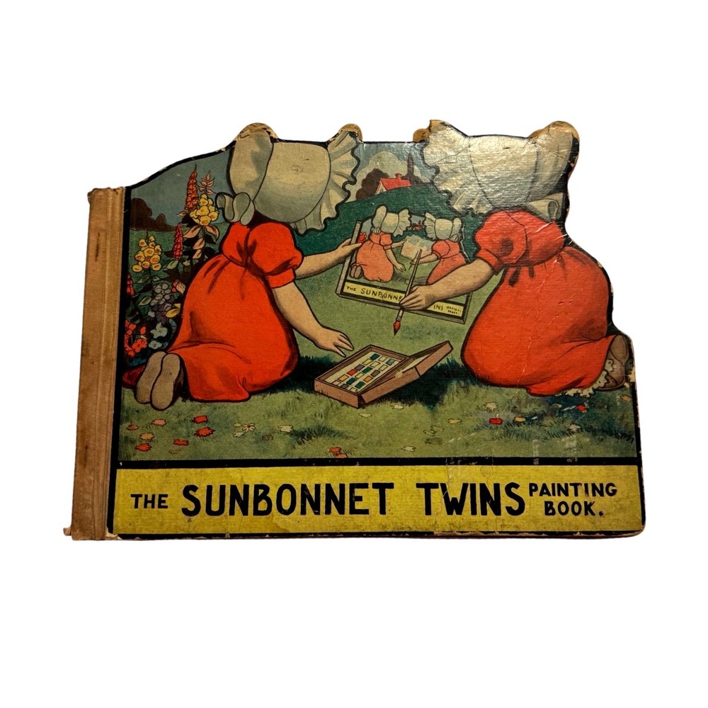 Sunbonnet Twins Vintage 1917 Coloring Book